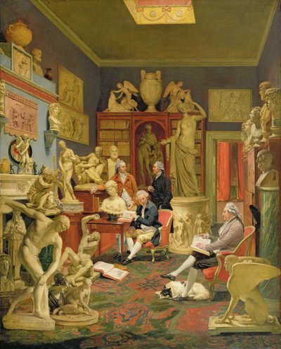 Charles Townley und seine Freunde in der Towneley-Galerie, 33 Park Street, Westminster, 1781-83 von Johan Joseph Zoffany